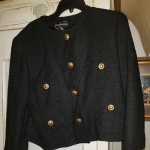 Meghan look boucle jacket with brass buttons M/L